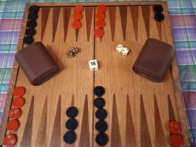 Checkers Backgammon Card Game