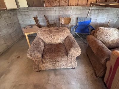 *PRICE DROP $50 TODAY*
Used Armchair and Ottoman Set - Patterned Fabric, Comfortable Seating