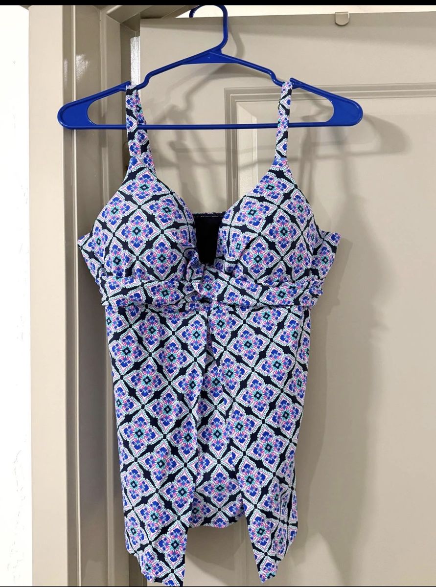 Blue Patterned Swimsuit