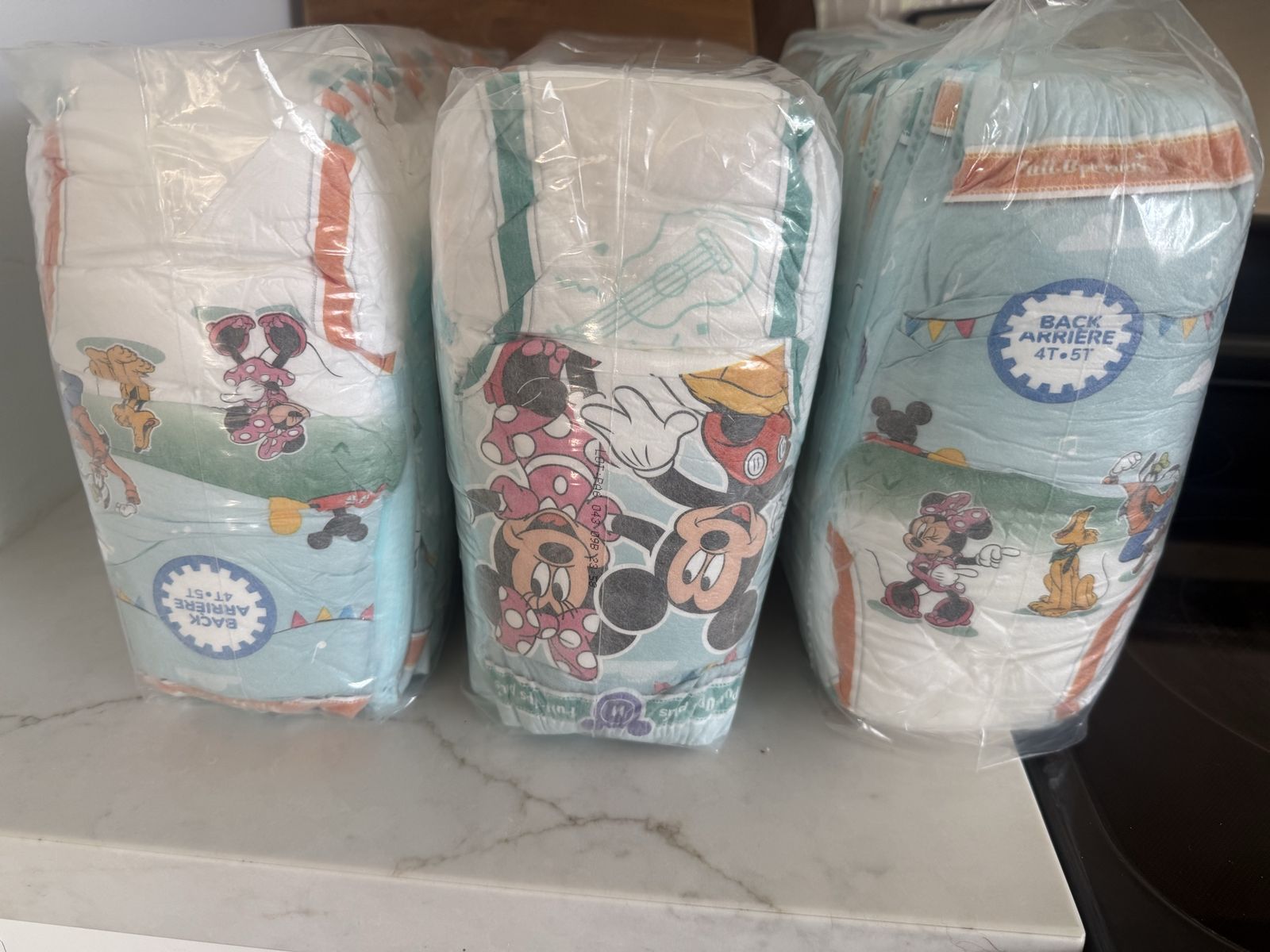 3 packs of 4-5T pulls ups Costco 