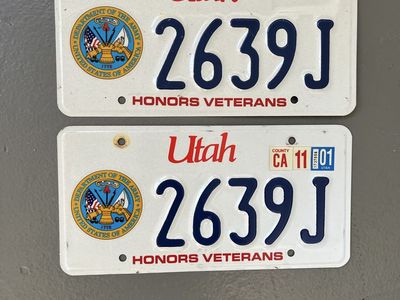 2001 Utah license plates