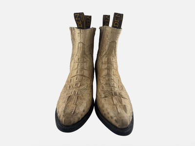 Denver Boots 7.5-8 Croc Embossed Cowhide Leather Western Ankle Boots Mexico