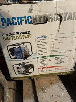 semi-trash pump 3", with suction hose, filter, discharge line, new