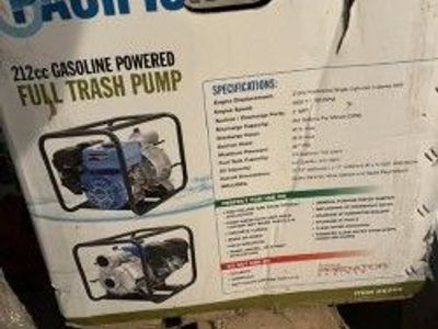 semi-trash pump 3", with suction hose, filter, discharge line, new