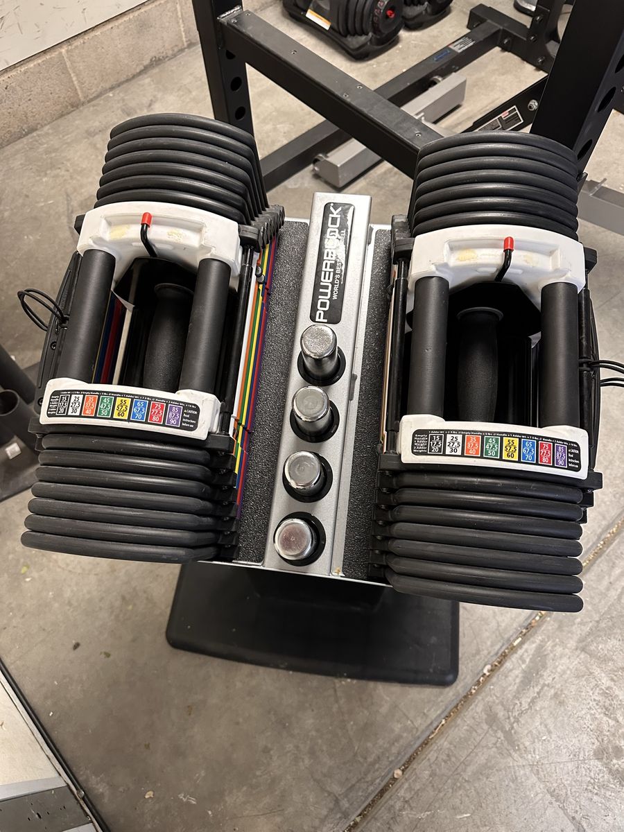 Powerblock Urethane Adjustable Dumbbells 5-90LB