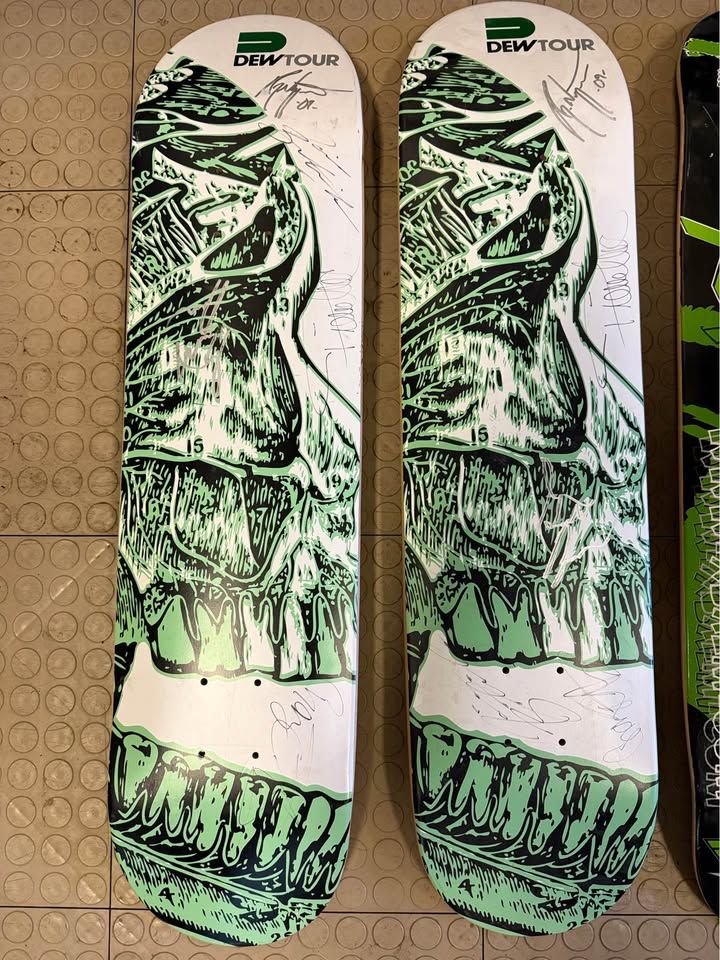 XGames Dew Tour 50/50 Autographed Skateboard Decks
