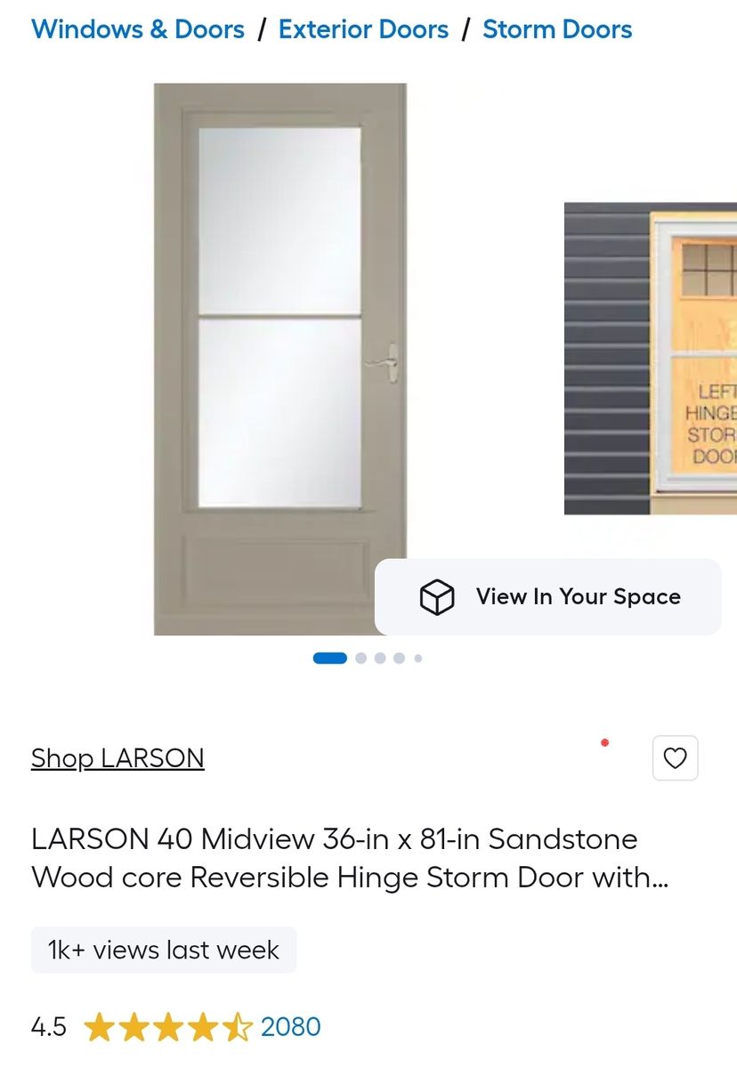 Storm door New in box