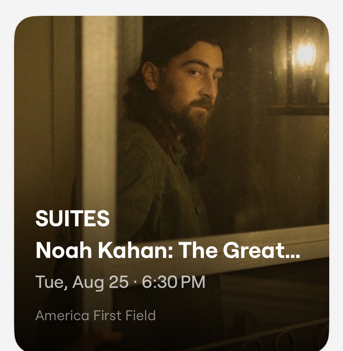Parking admission Noah Kahan Concert