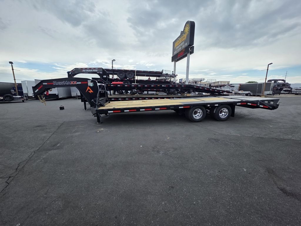 2027 RawMaxx 26' Gooseneck FDXD 20K with Aluminum Wheels Equipment Trailer