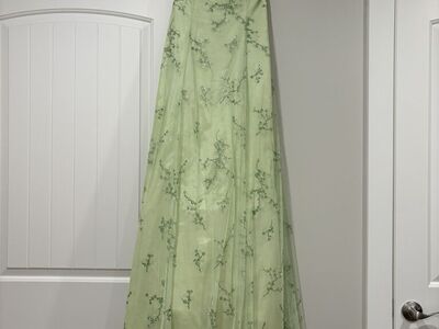 Light green Strapless Formal/Prom Dress Size 3/4