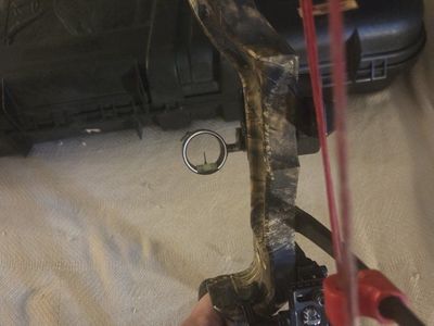 Used PSE Beast Compound Bow with B-Stinger Stabilizer & The Hogg Father Sight - Camo 29-33 inch draw 80 lbs limbs 550 obo