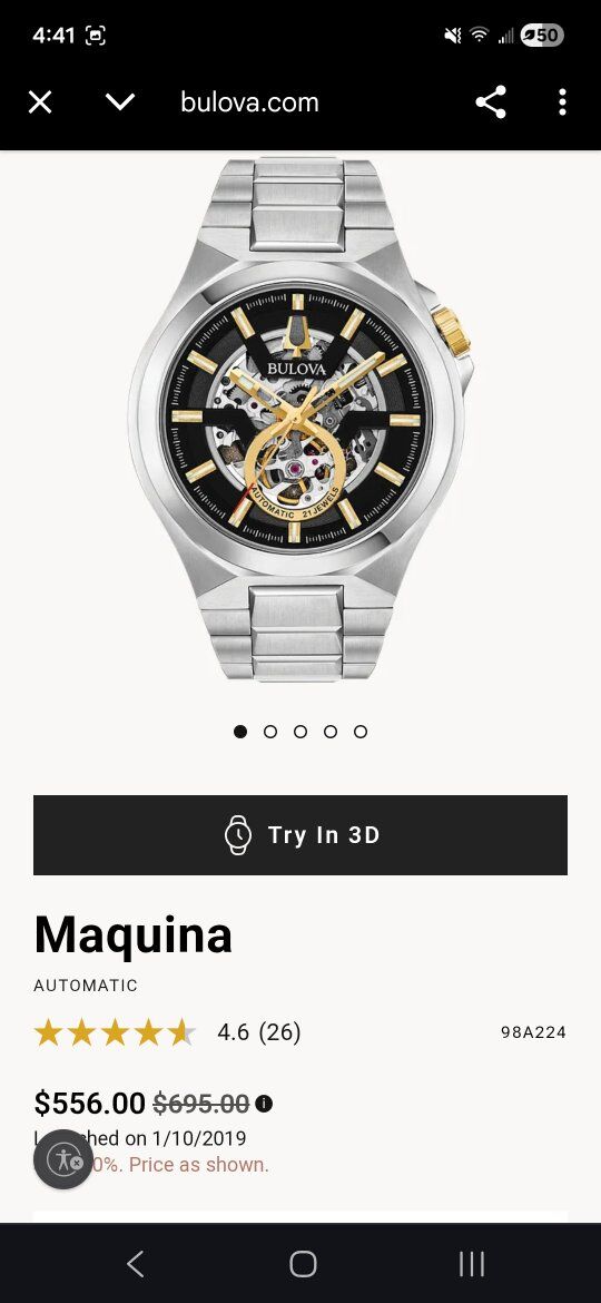 Bulova Maquina NEW