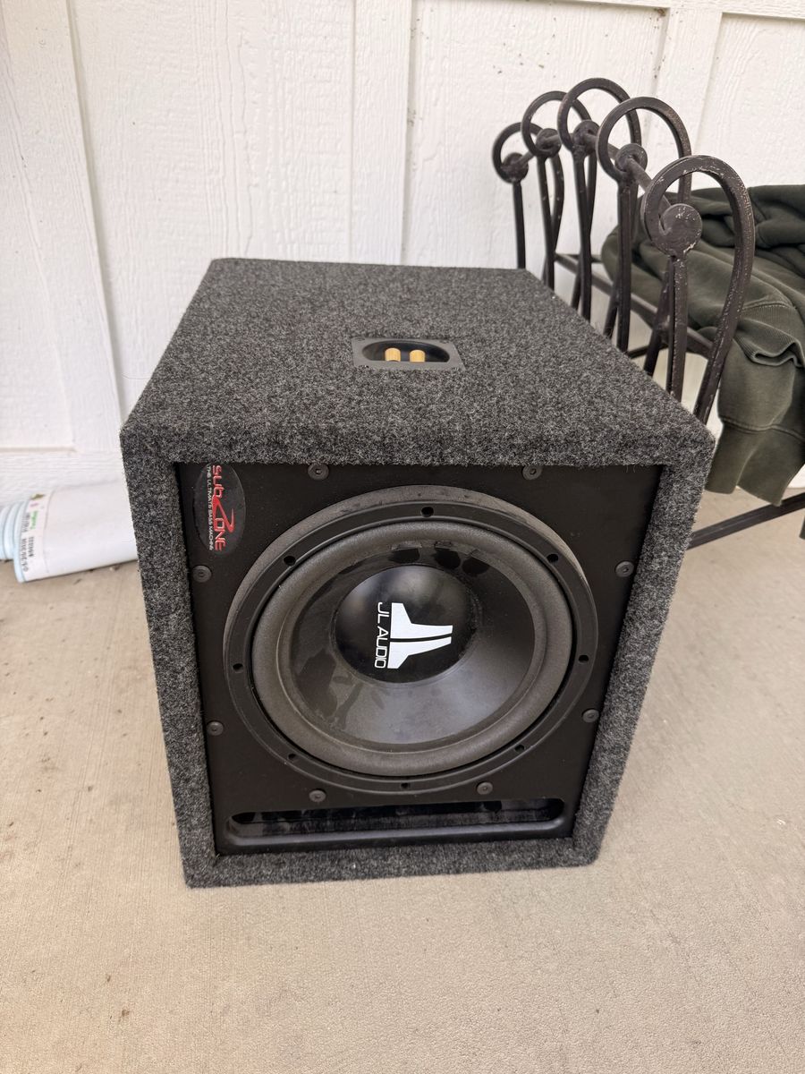 JL Audio 12" Subwoofer W/ Box - SubZone Enclosure, Car Audio Bass Speaker