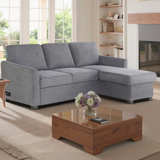 Coddle Cameron Convertible Sofa with Reversible Chaise and Storage, Gray Costco MRSP$1249