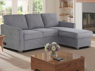 Coddle Cameron Convertible Sofa with Reversible Chaise and Storage, Gray Costco MRSP$1249