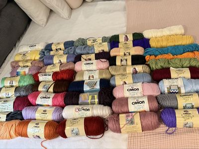45 Skeins of Caron Simply Soft Acrylic Yarn
