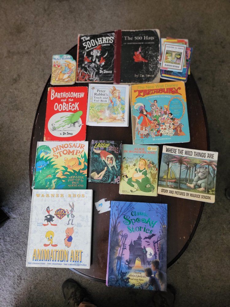 Children's Classic Book Lot (11+ books): Dr. Seuss, Maurice Sendak, Warner Bros. Animation Art, Spooky Stories