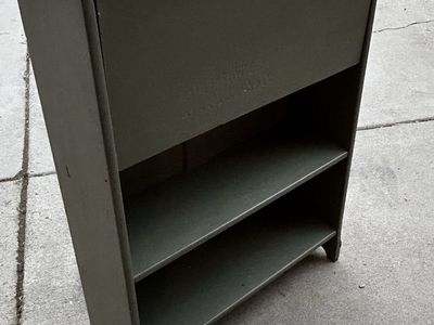 Old Fashioned Green Desk Hutch Bookshelf