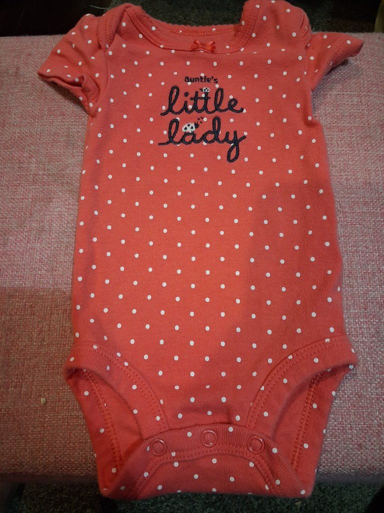 Carters Newborn "Aunties Little Lady" Pink onesie