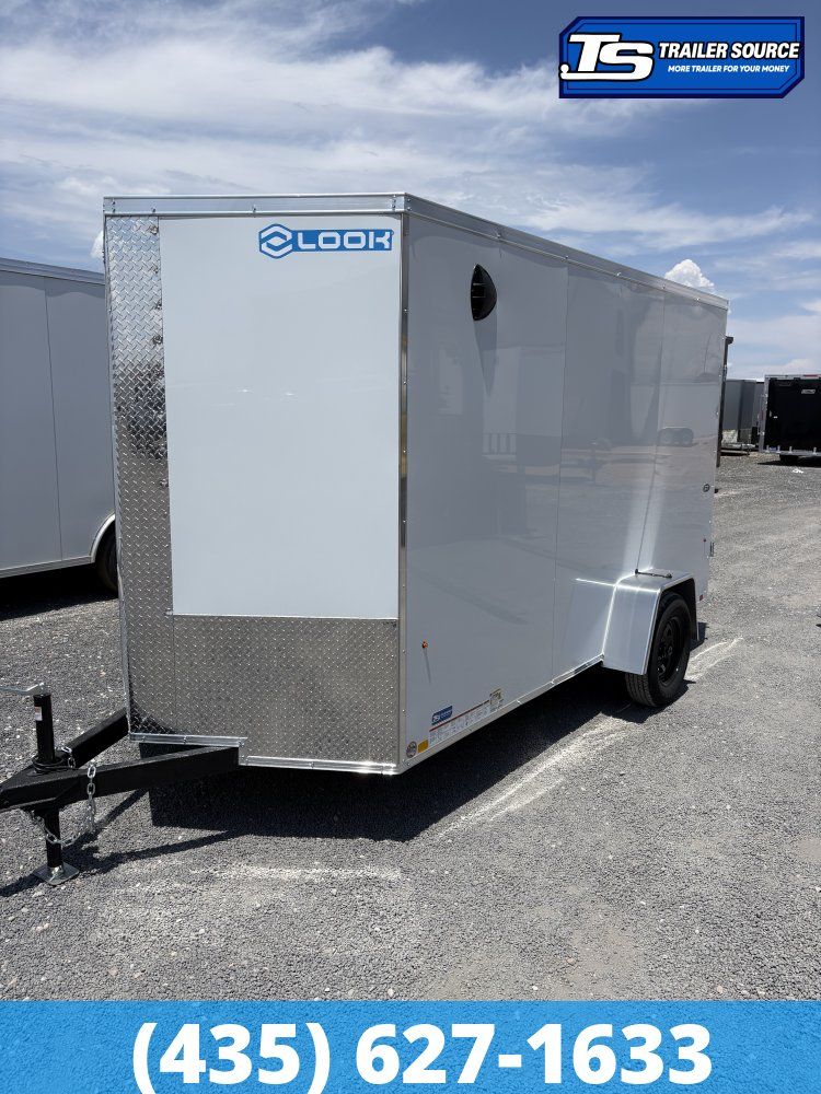 6x12 Look ST DLX Enclosed Cargo Trailer - 6'6" Interior - 3.5K GVWR - .080 PolyCor, Barn Doors