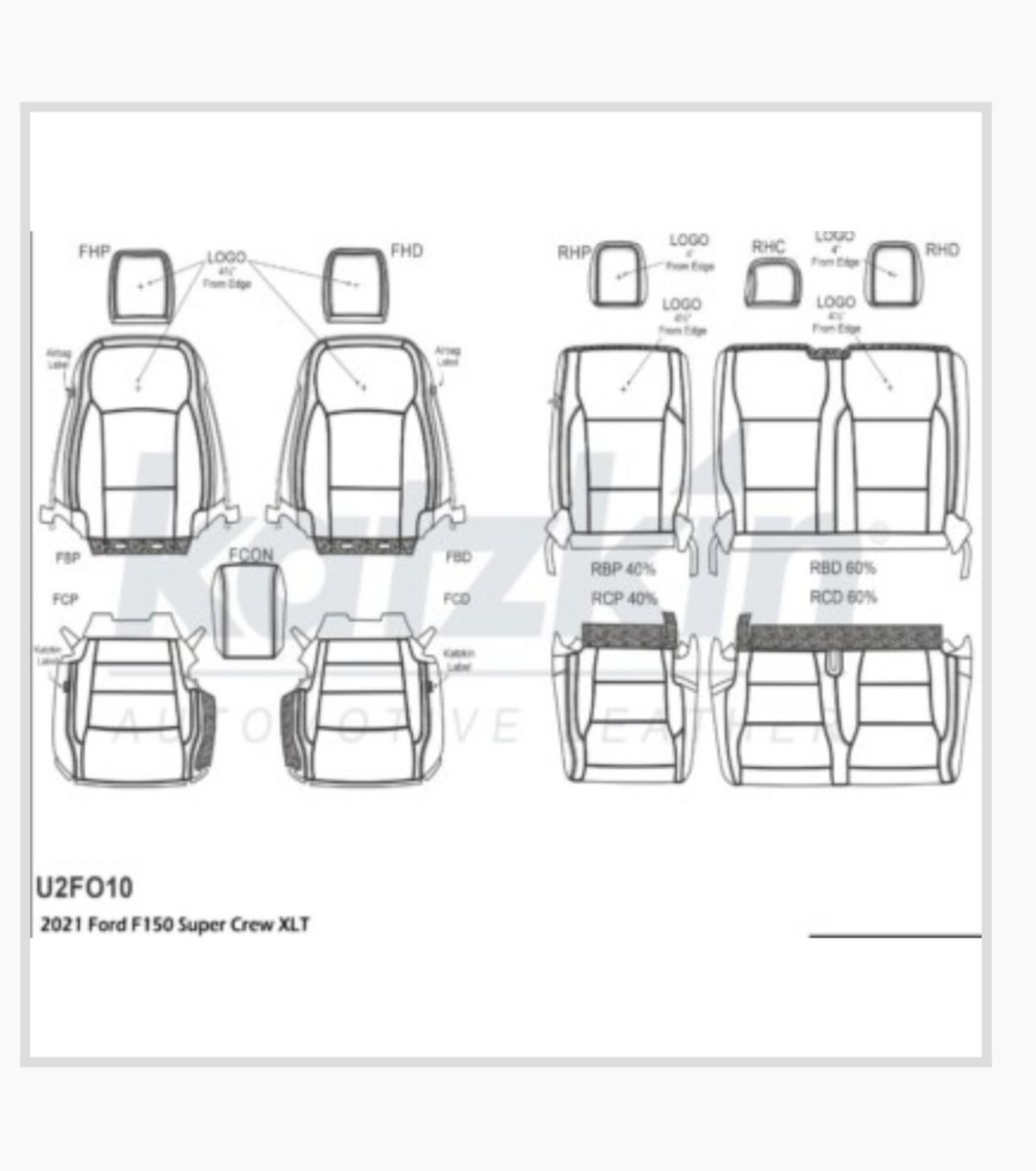 Leather Seats Ford Truck Crew Cab- F150-250-350