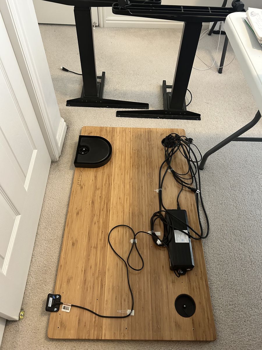 Uplift Desk V2 Standing Desk Frame with Bamboo Desktop - Adjustable Height Ergonomic Workspace