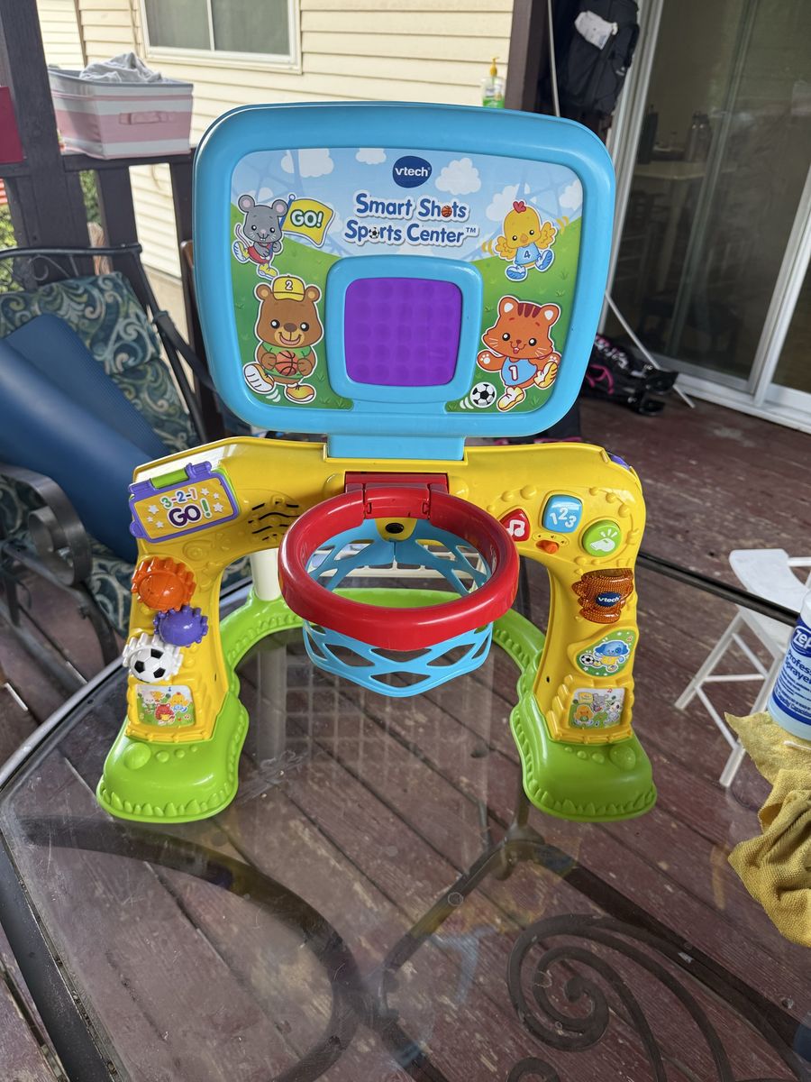 VTech Smart Shots Sports Center Electronic Basketball Hoop & Soccer Goal Toddler Toy