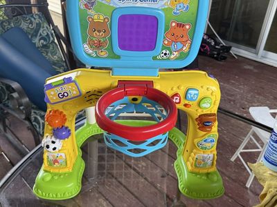 VTech Smart Shots Sports Center Electronic Basketball Hoop & Soccer Goal Toddler Toy
