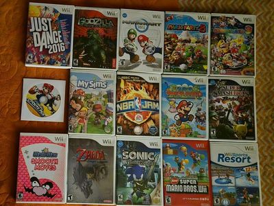 Nintendo Wii game bundle including Wii Sports Resort! Trades considered~!