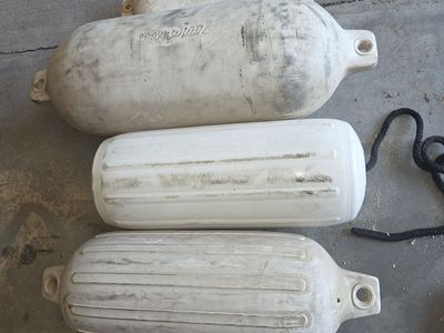 BOAT FENDERS. $17.00 FOR THE LOT.