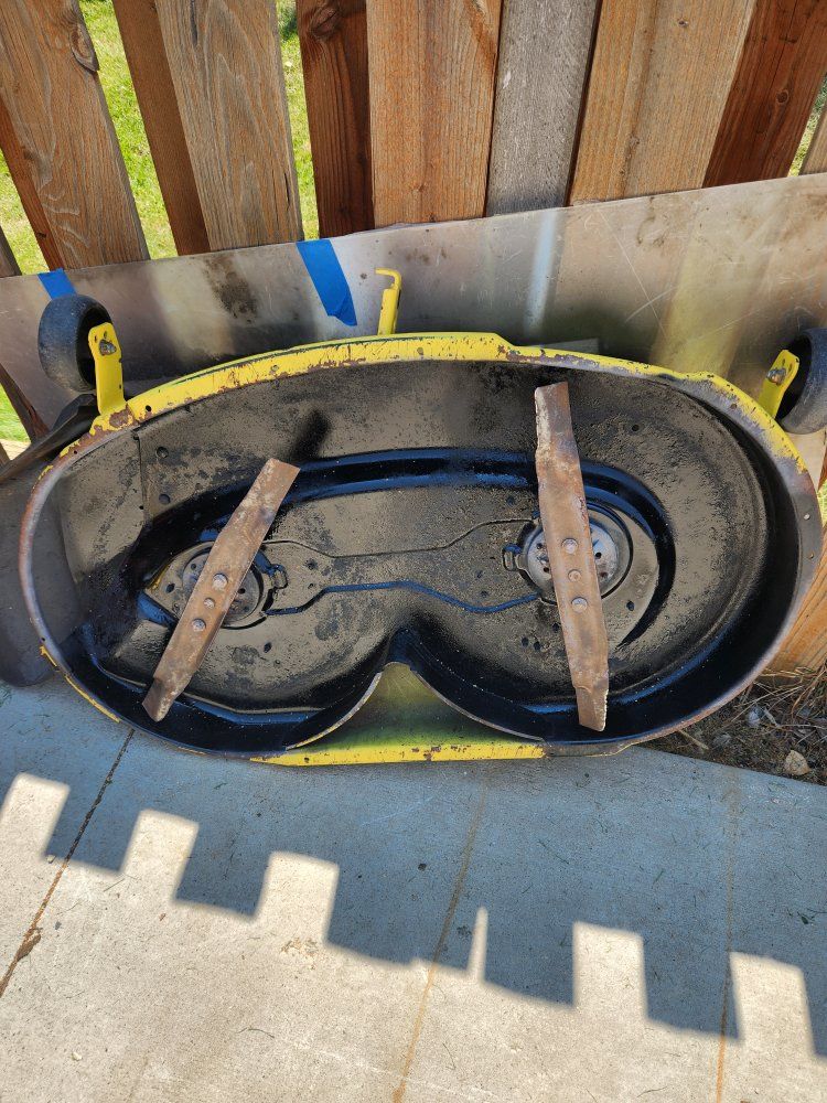 John Deere 42-Inch Edge Cutting Deck and Lawn Tractor Wheels. will sell seperately. i7 16
