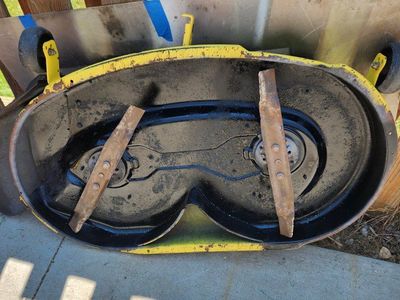 John Deere 42-Inch Edge Cutting Deck and Lawn Tractor Wheels. will sell seperately. i7 16