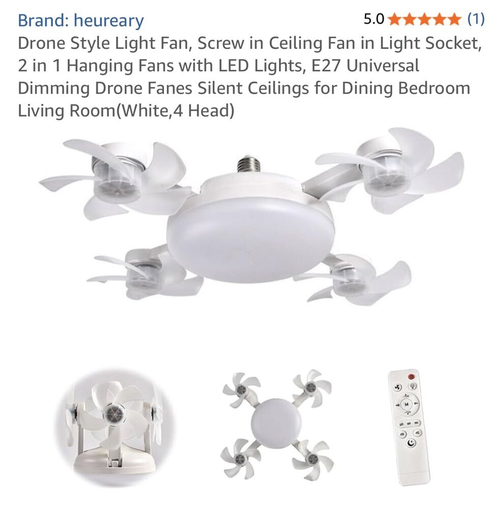 NEW! Drone Style Light Fan 2 Pack