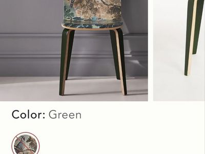 Anthropologie Judarn Tamsin Dining Chair - Green, One Size - Unique Botanical & Bird Design