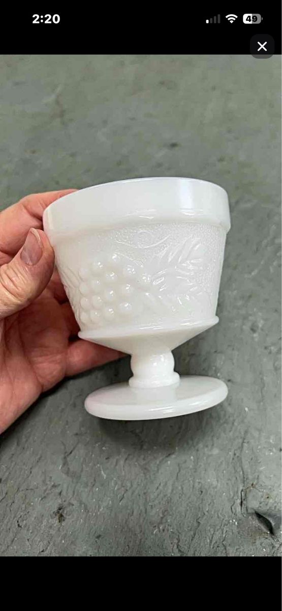 Vintage White Milk Dessert Cup