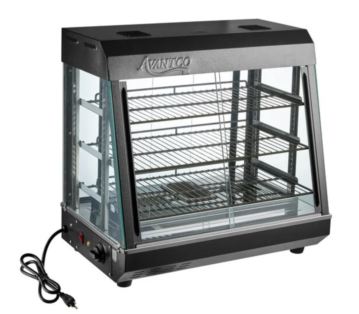 Avantco 26" Self/Full Service 3 Shelf Countertop Heated Display Case
