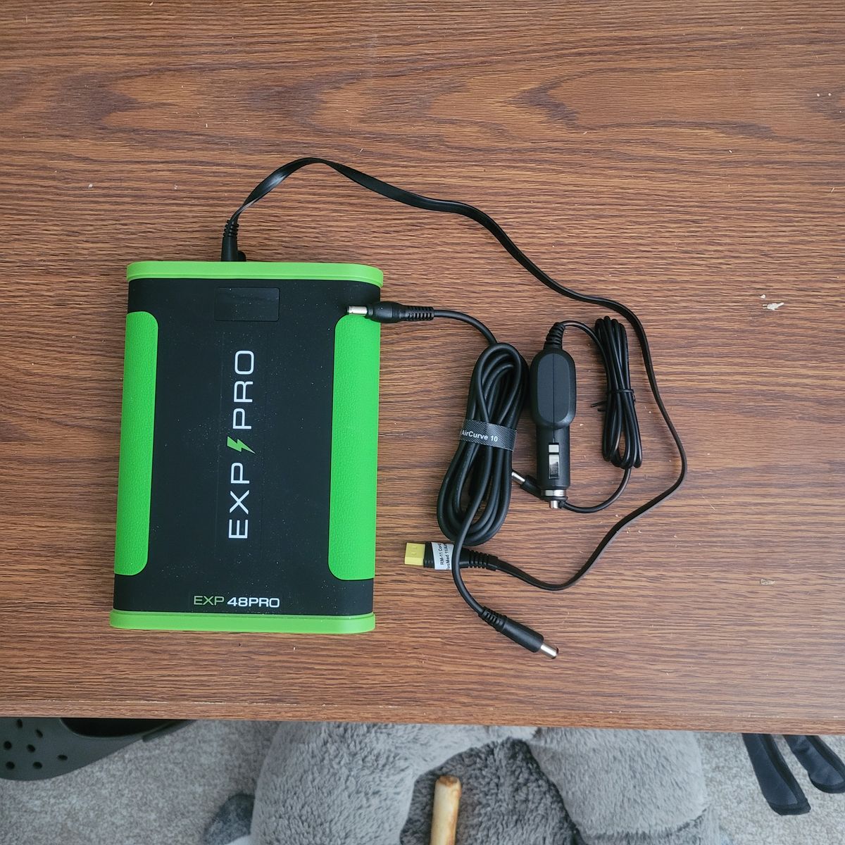 EXP PRO 48PRO Portable Power Bank Battery for CPAP with Car Charger - Green/Black
