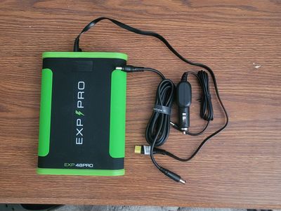 EXP PRO 48PRO Portable Power Bank Battery for CPAP with Car Charger - Green/Black