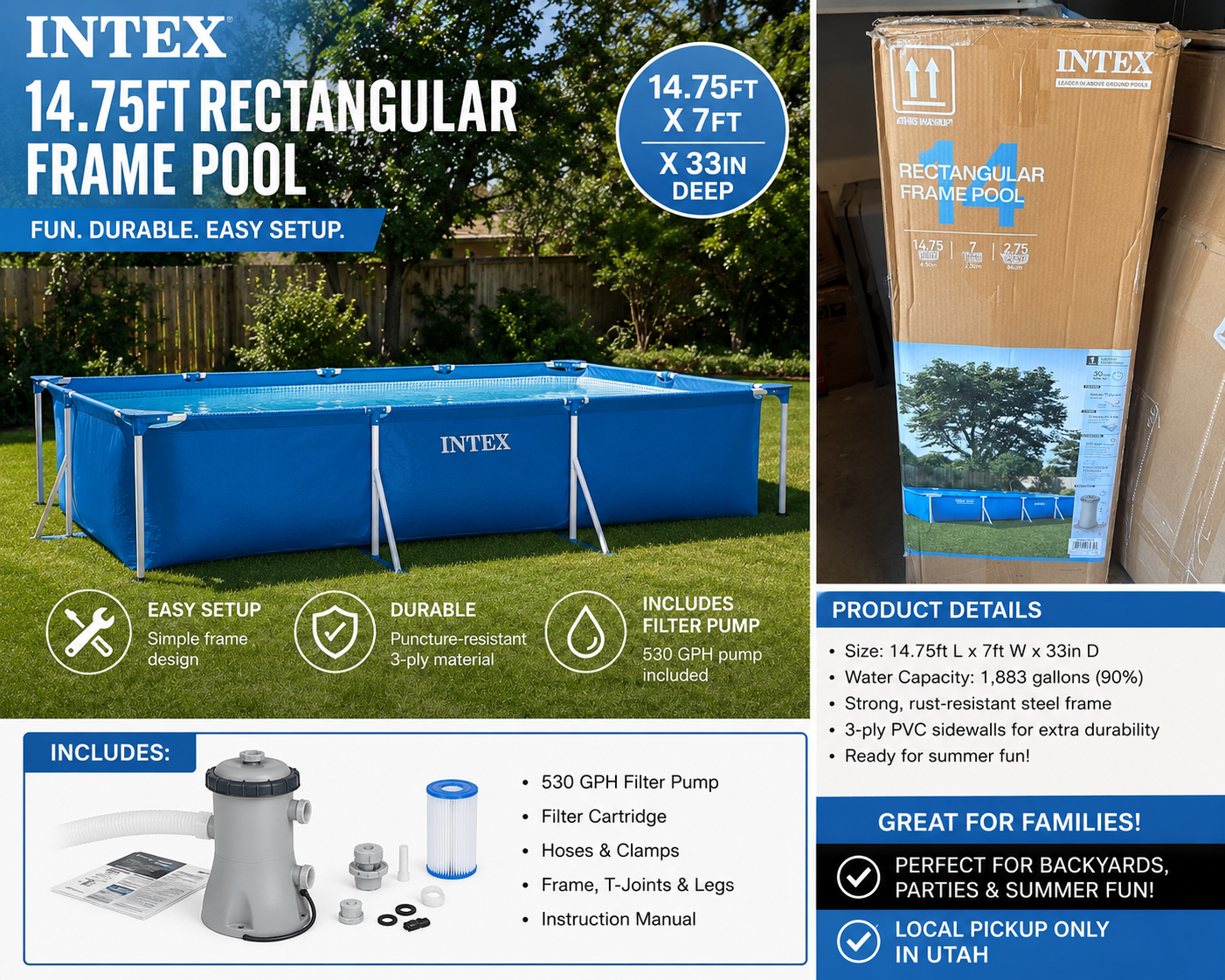 Brand new Intex pool- still in the box!