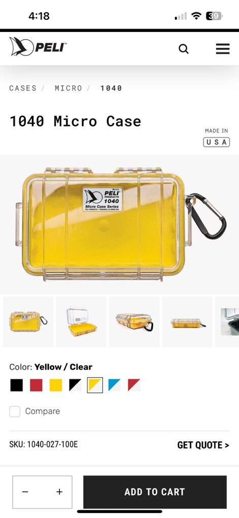 Pelican 1040 Micro Case