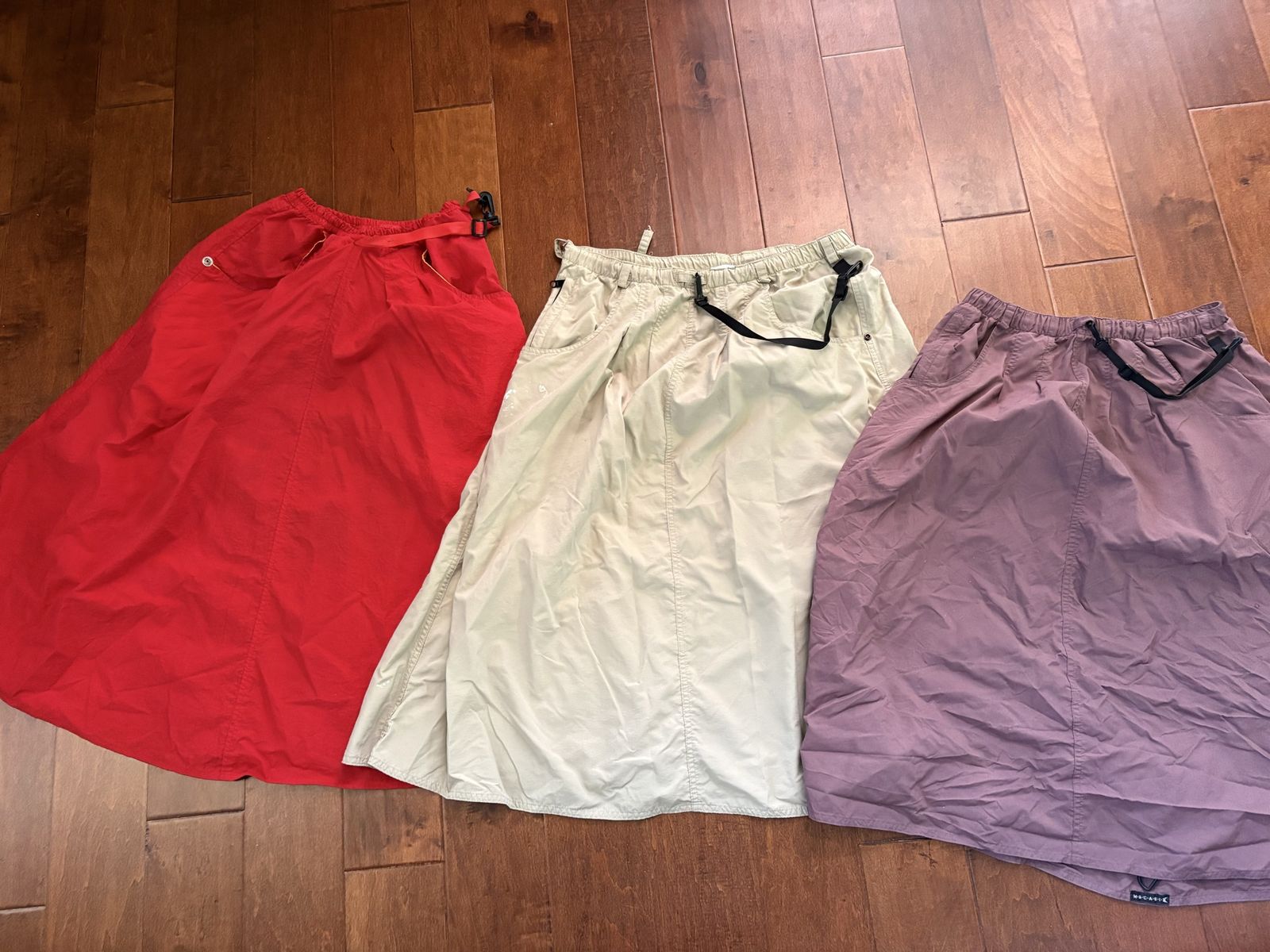3 Macabi Convertible Travel Skirts Sz M