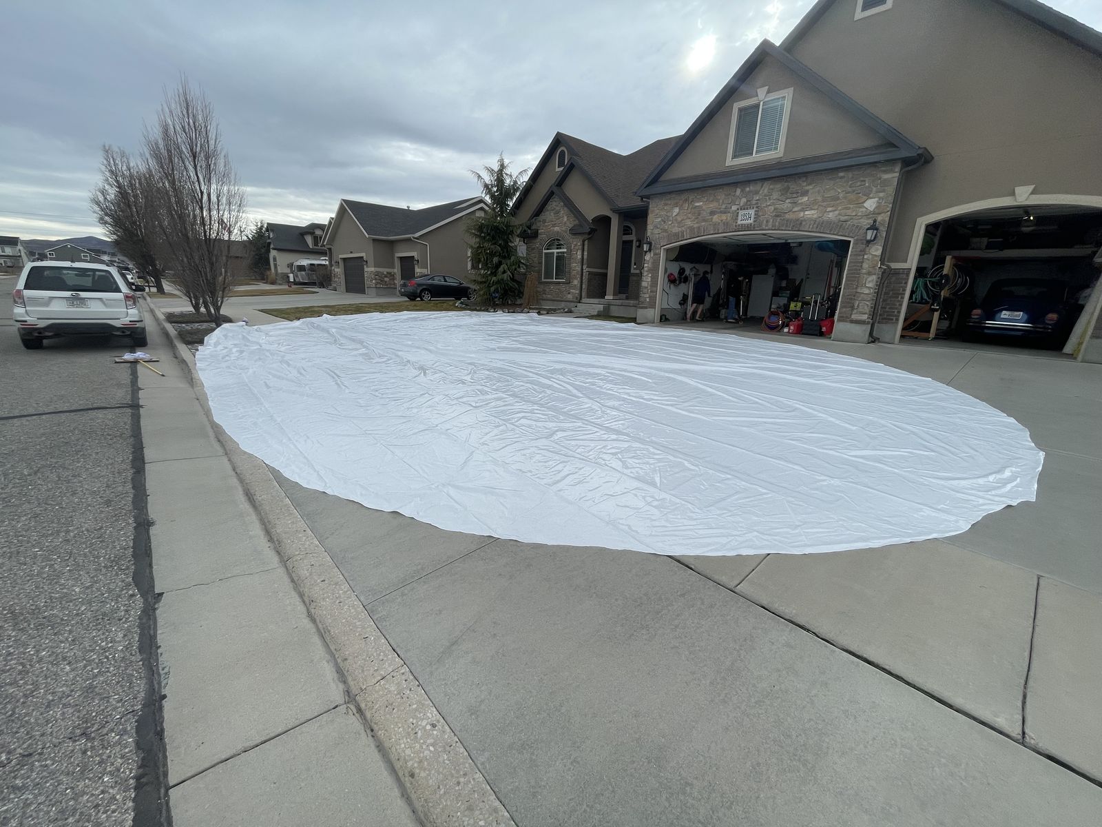 6 Mil White Tarp Plastic Sheet 55x35