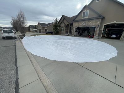 6 Mil White Tarp Plastic Sheet 55x35