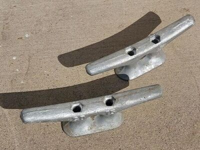 (2-Pk) 15" New galvanized steel ship Boat Dock Cleat,dock tie off point