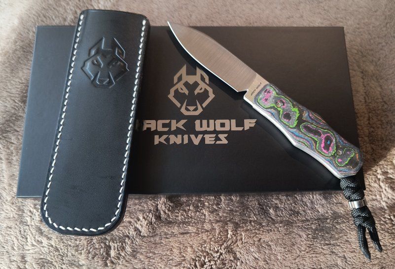 Jack Wolf Vampire fixed blade knife S90V NICE!