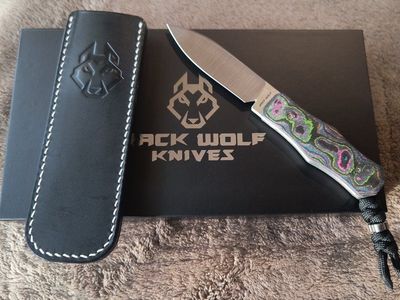 Jack Wolf Vampire fixed blade knife S90V NICE!