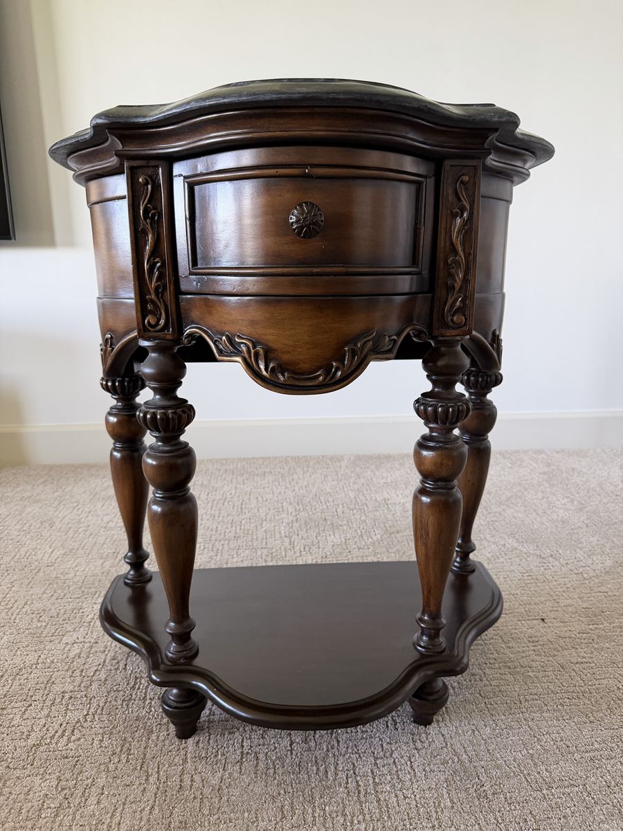 Pulaski Stone-Top Accent Console Table / Entryway Cabinet