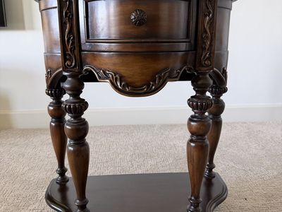 Pulaski Stone-Top Accent Console Table / Entryway Cabinet
