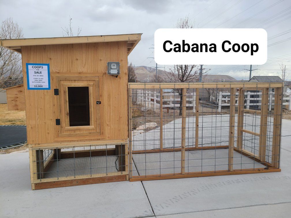 Craftsman Chicken Coops and Runs. All Coops come fully assembled.