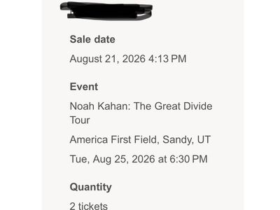 2 Front Porch GA Tickets $850 each - Noah Kahan The Great Divide Tour America First Field